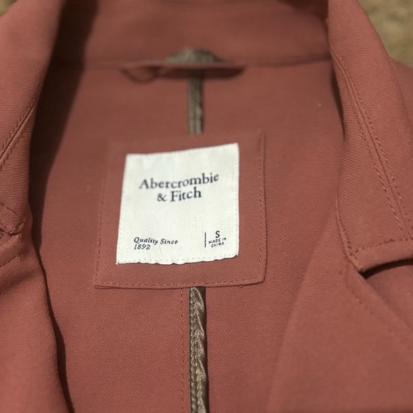 ☔️Abercrombie Trench Coat With Waist Tie in Terracota/orange/red - Picture 5 of 5